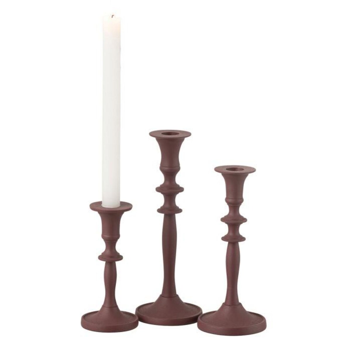 Paris Prix Lot de 3 Chandeliers  Lise  23cm Bordeaux