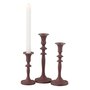 Voir la diapositive 3 : Paris Prix Lot de 3 Chandeliers  Lise  23cm Bordeaux