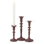 Voir la diapositive 3 : Paris Prix Lot de 3 Chandeliers  Lise  23cm Bordeaux