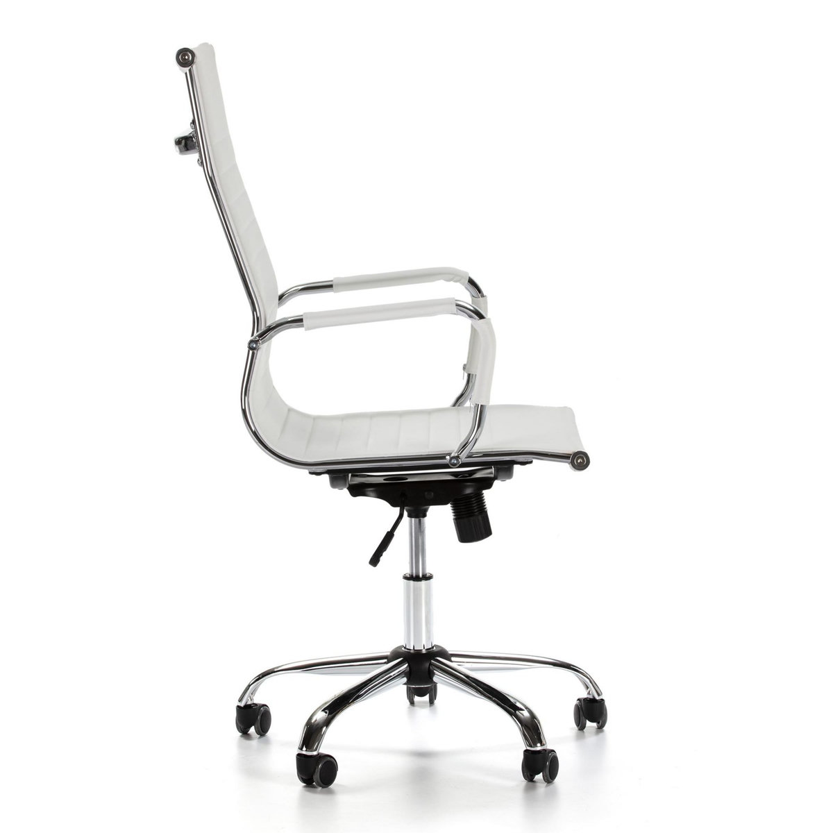 VS VENTA-STOCK Fauteuil de Bureau Londres inclinable Blanc, Cuir synthétique