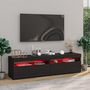 Voir la diapositive 5 : VIDAXL Meubles TV 2 pcs avec lumieres LED Noir 75x35x40 cm