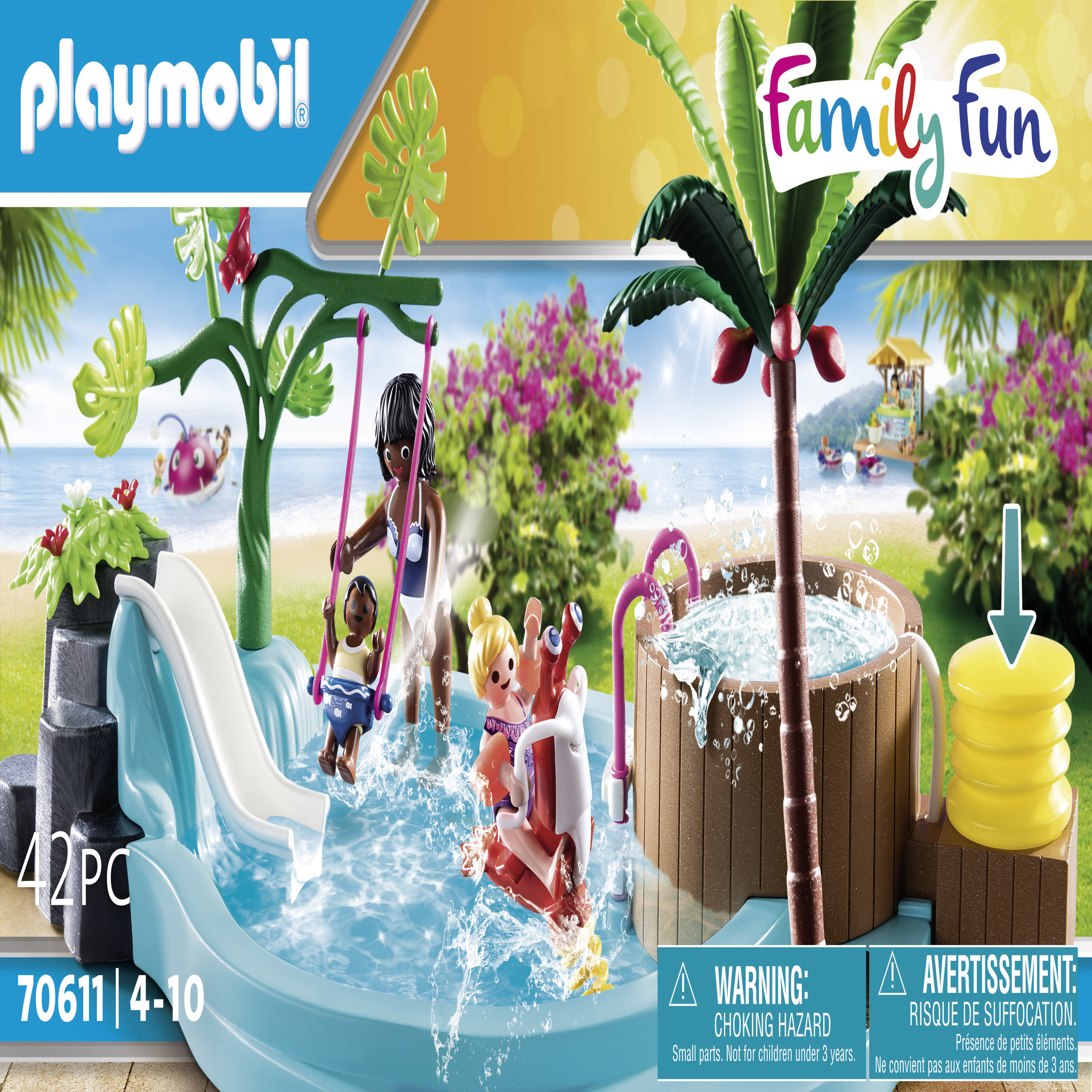 Voir la diapositive 2 : PLAYMOBIL 70611 - Family Fun Pataugeoire
