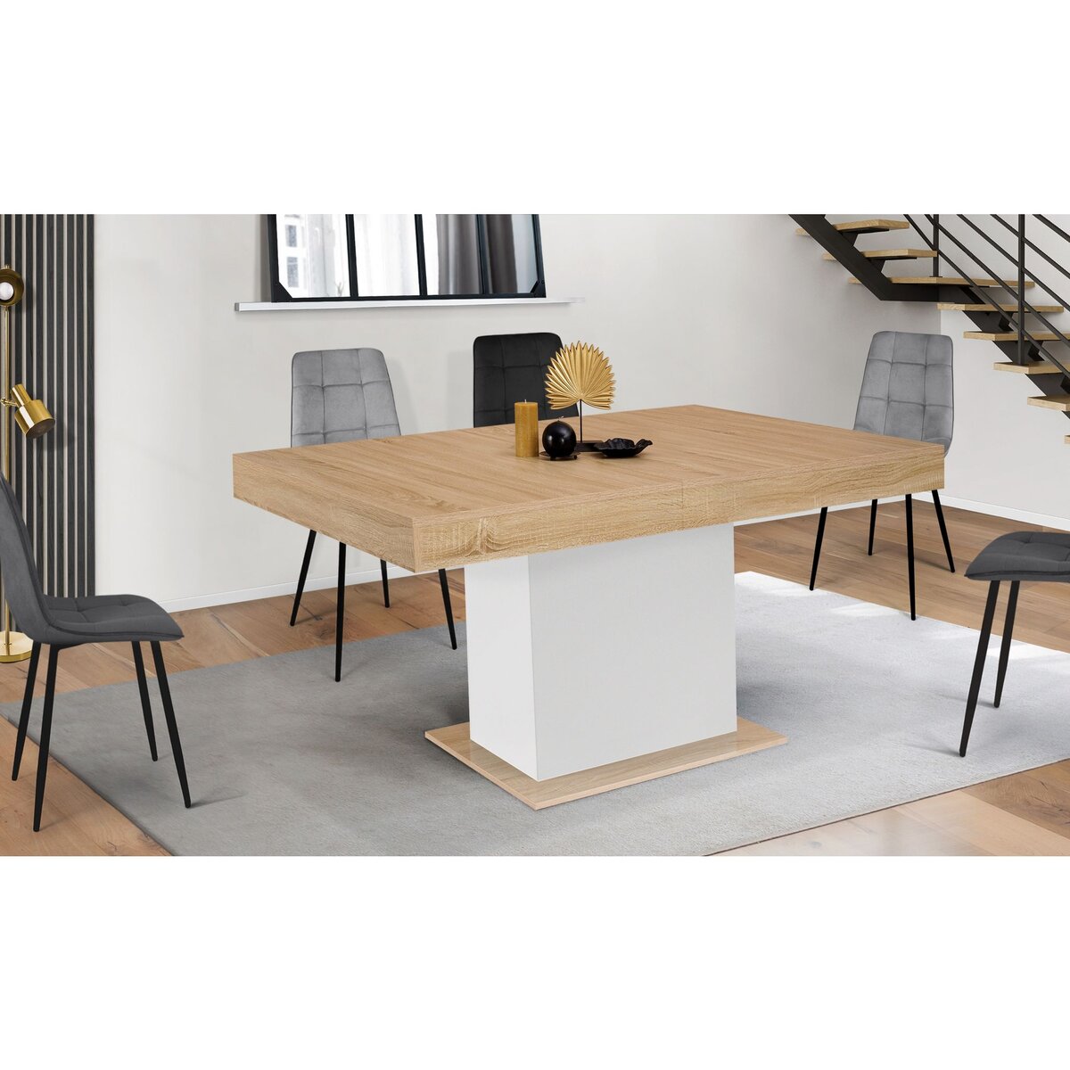 Table de séjour salle à manger extensible L160/200 cm TINA