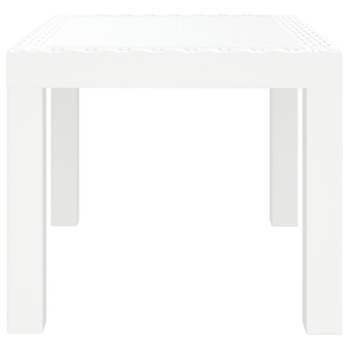 VIDAXL Table de jardin blanc 59x47x40 cm PP