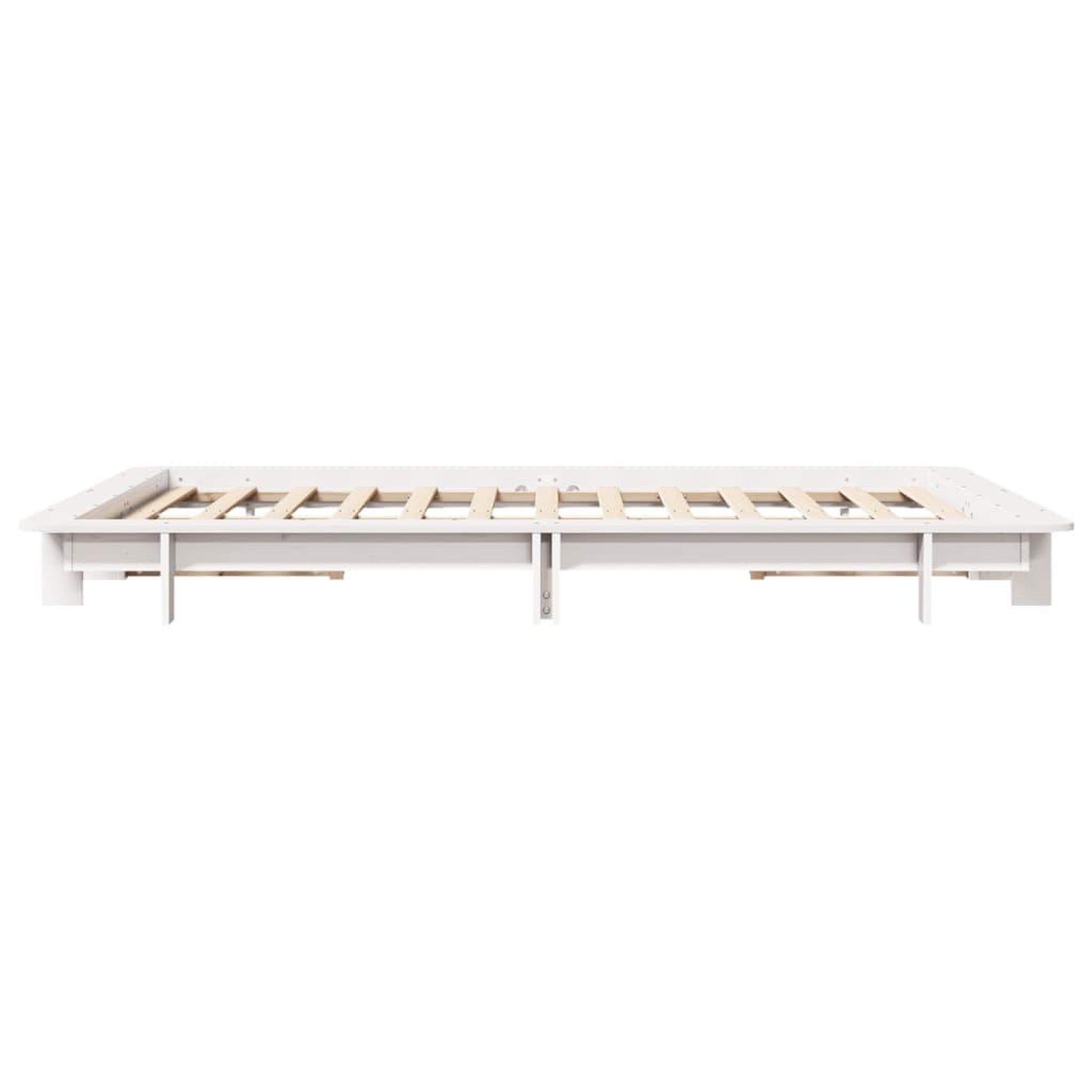Voir la diapositive 5 : VIDAXL Cadre de lit sans matelas blanc 140x190 cm bois de pin massif
