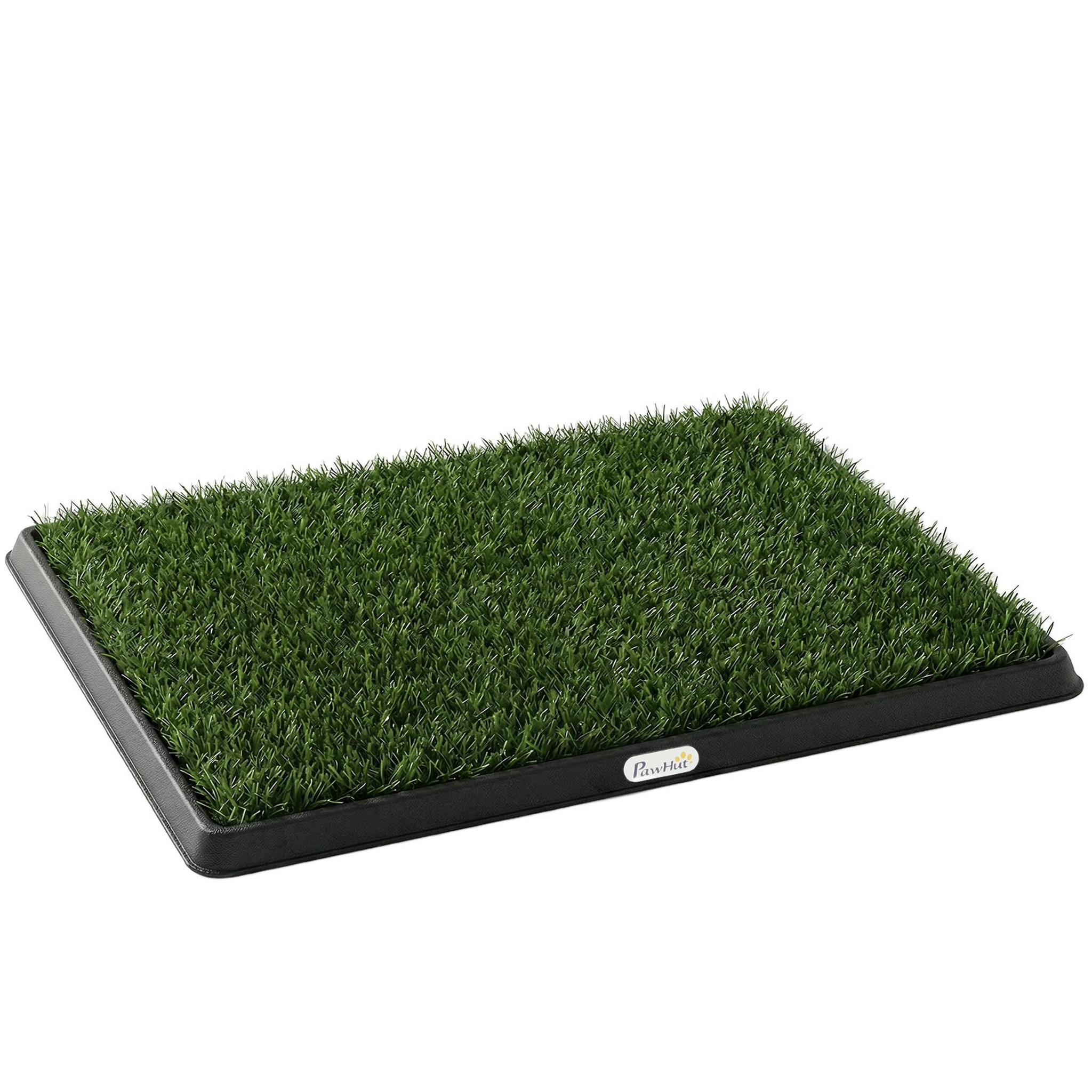 PAWHUT Litière gazon synthétique chien 2 tapis 3 couches dim. 63l x 50l cm