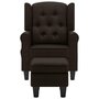 Voir la diapositive 3 : VIDAXL Fauteuil de massage avec repose-pied Marron fonce Tissu