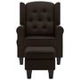 Voir la diapositive 3 : VIDAXL Fauteuil de massage avec repose-pied Marron fonce Tissu