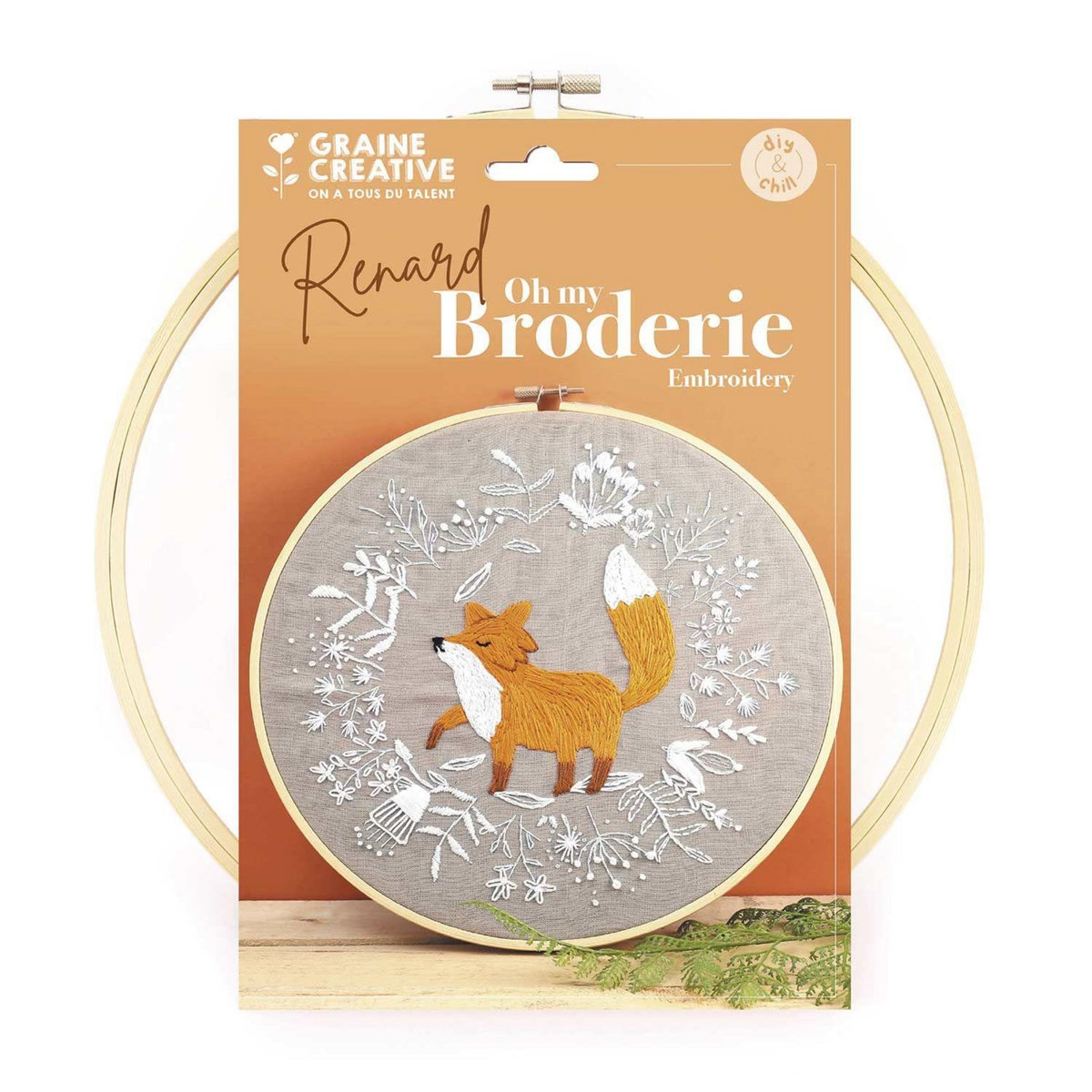 Graine créative Kit broderie décorative renard