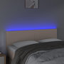 Voir la diapositive 3 : VIDAXL Tete de lit a LED Cappuccino 144x5x78/88 cm Similicuir