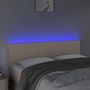 Voir la diapositive 3 : VIDAXL Tete de lit a LED Cappuccino 144x5x78/88 cm Similicuir