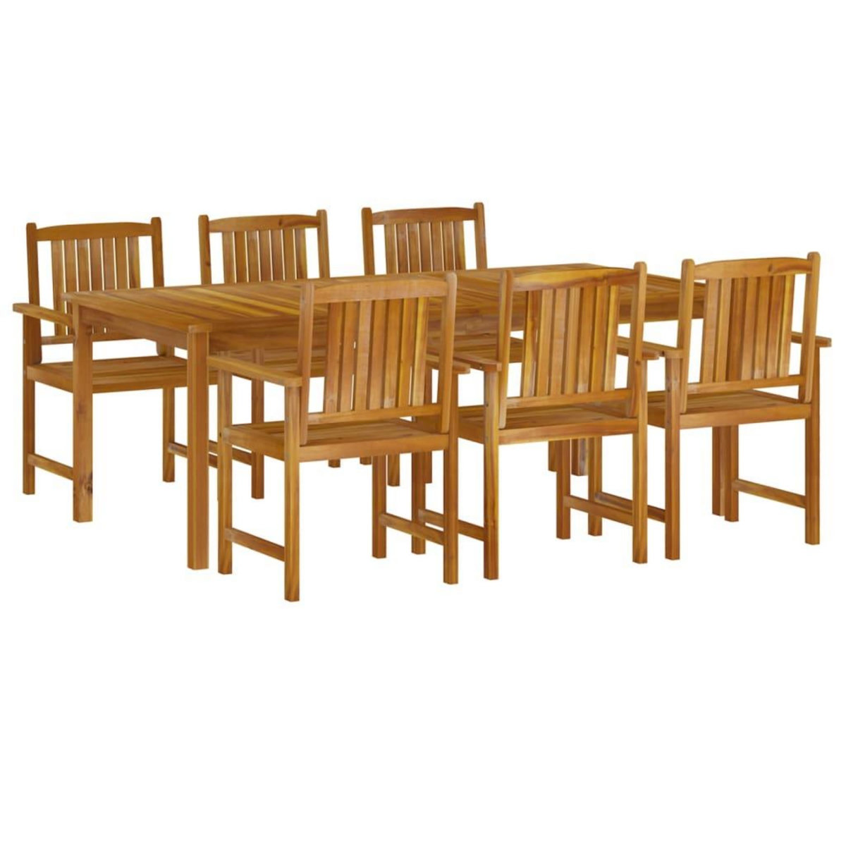 VIDAXL Ensemble a manger de jardin 7 pcs Bois d'acacia massif