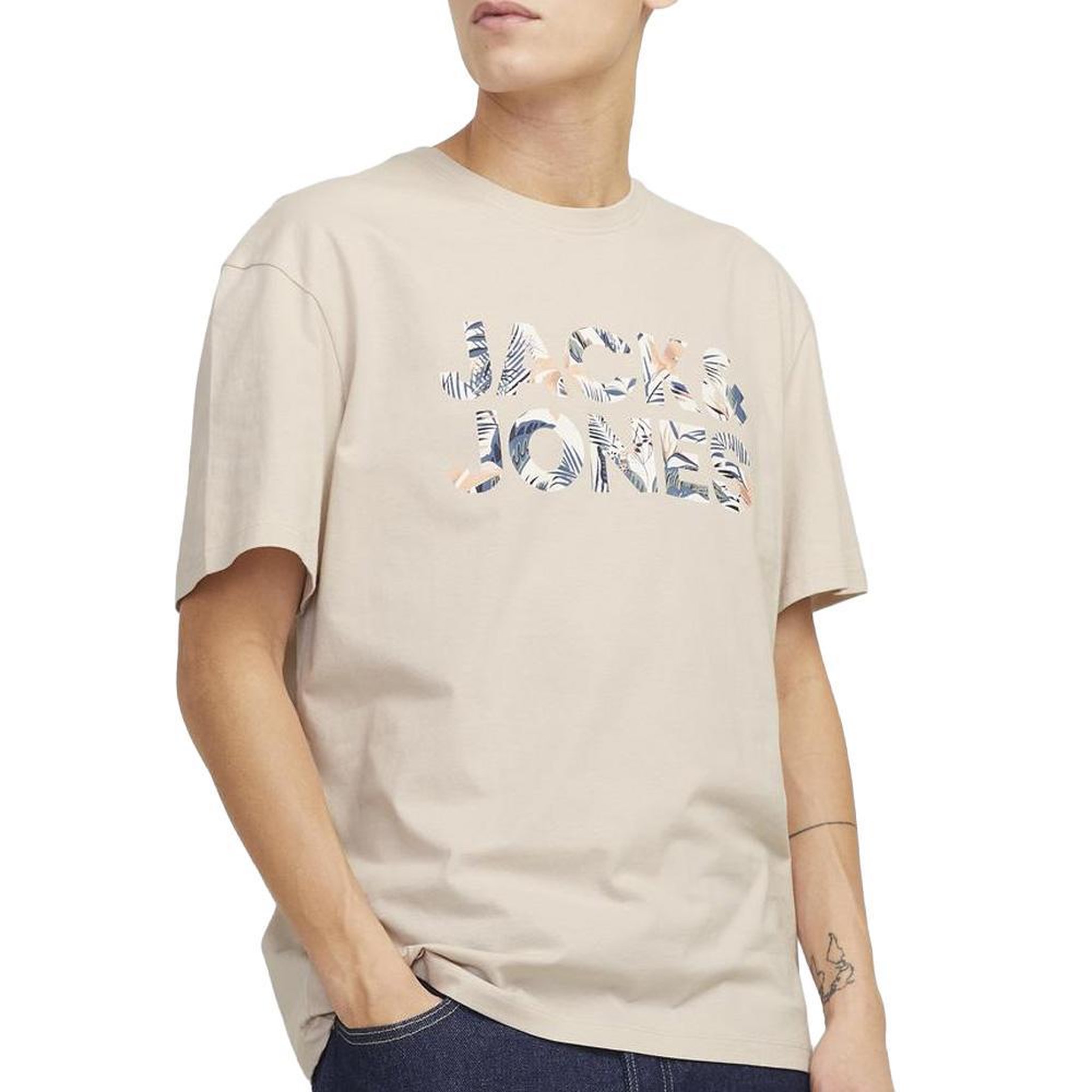 Jack & Jones T-Shirt Beige Homme Jack & Jones Bryan. Coloris disponibles : Beige