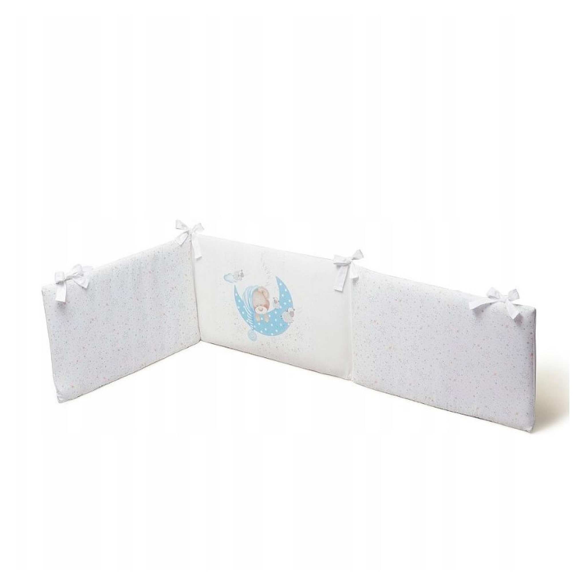 Voir la diapositive 2 : INTERBABY Parure Lit Bébé Amovible Bear Sleeping - Bleu