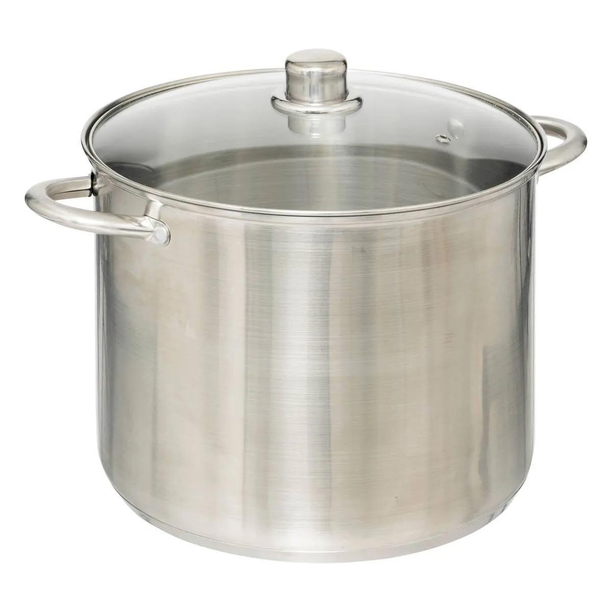 FIVE Marmite en Inox  Couvercle en Verre  13L Argent