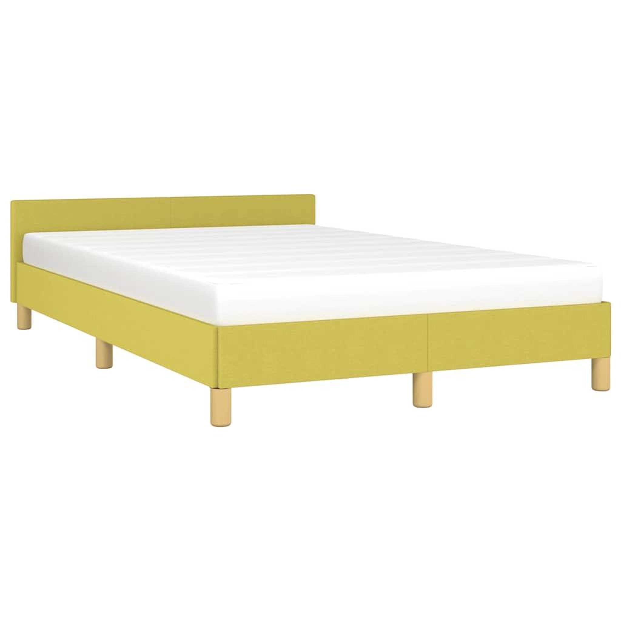 Voir la diapositive 3 : VIDAXL Cadre de lit sans matelas vert 120x200 cm tissu