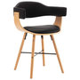 Voir la diapositive 3 : VIDAXL Chaises a manger lot de 2 noir similicuir et bois courbe