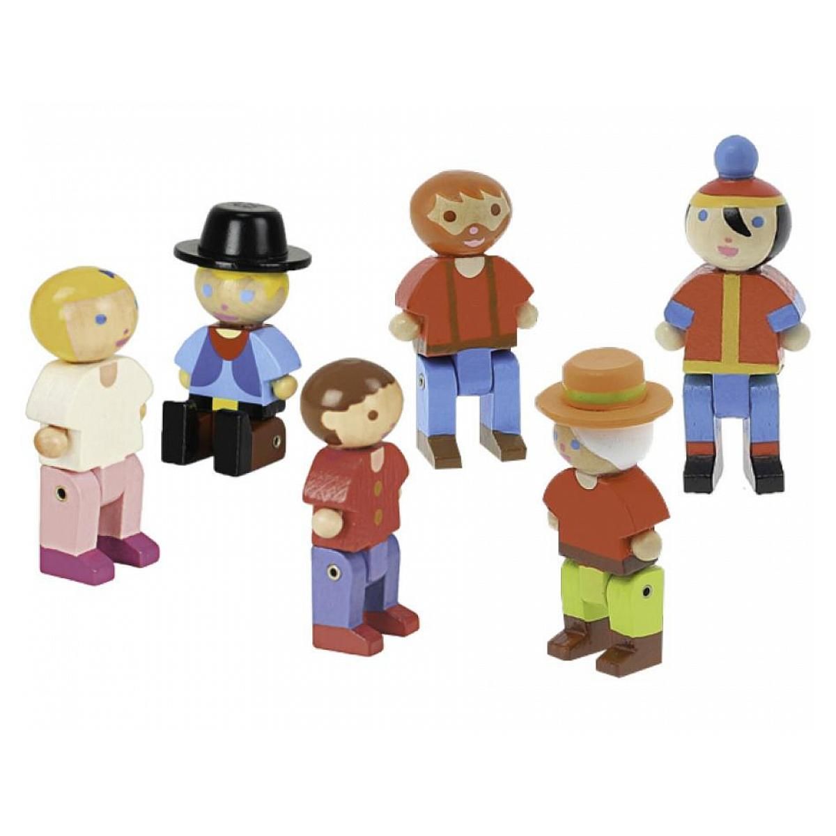 JeuJura 6 personnages en bois de l univers