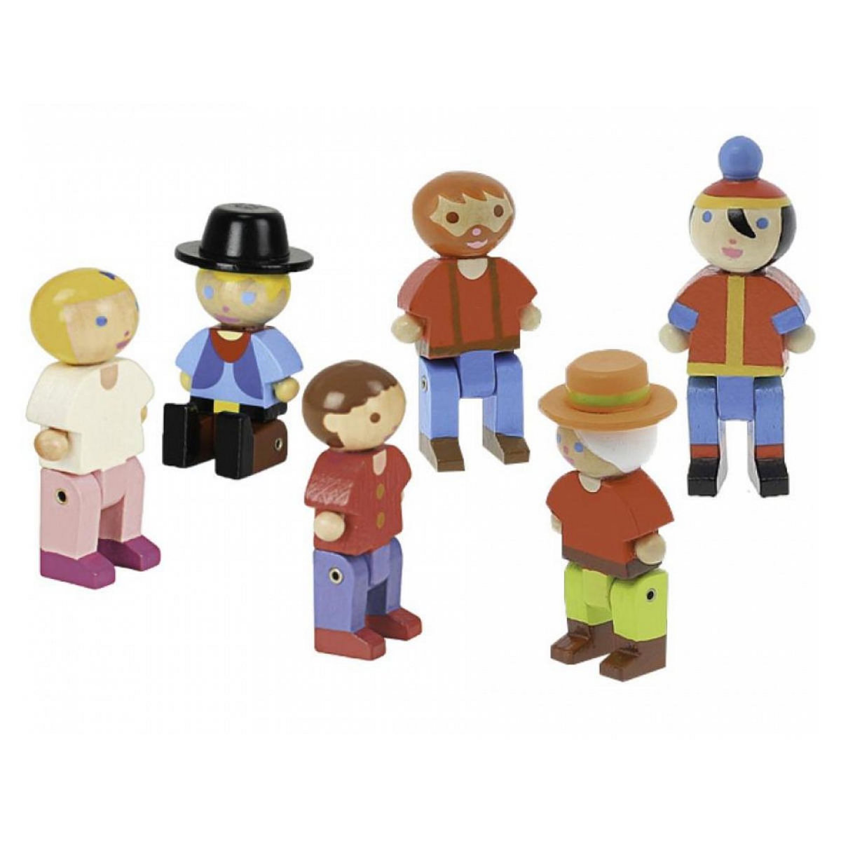 JeuJura 6 personnages en bois de l univers