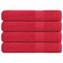Voir la diapositive 1 : VIDAXL Serviettes 4 pcs rouge 100x200 cm 360 g m² 100% coton
