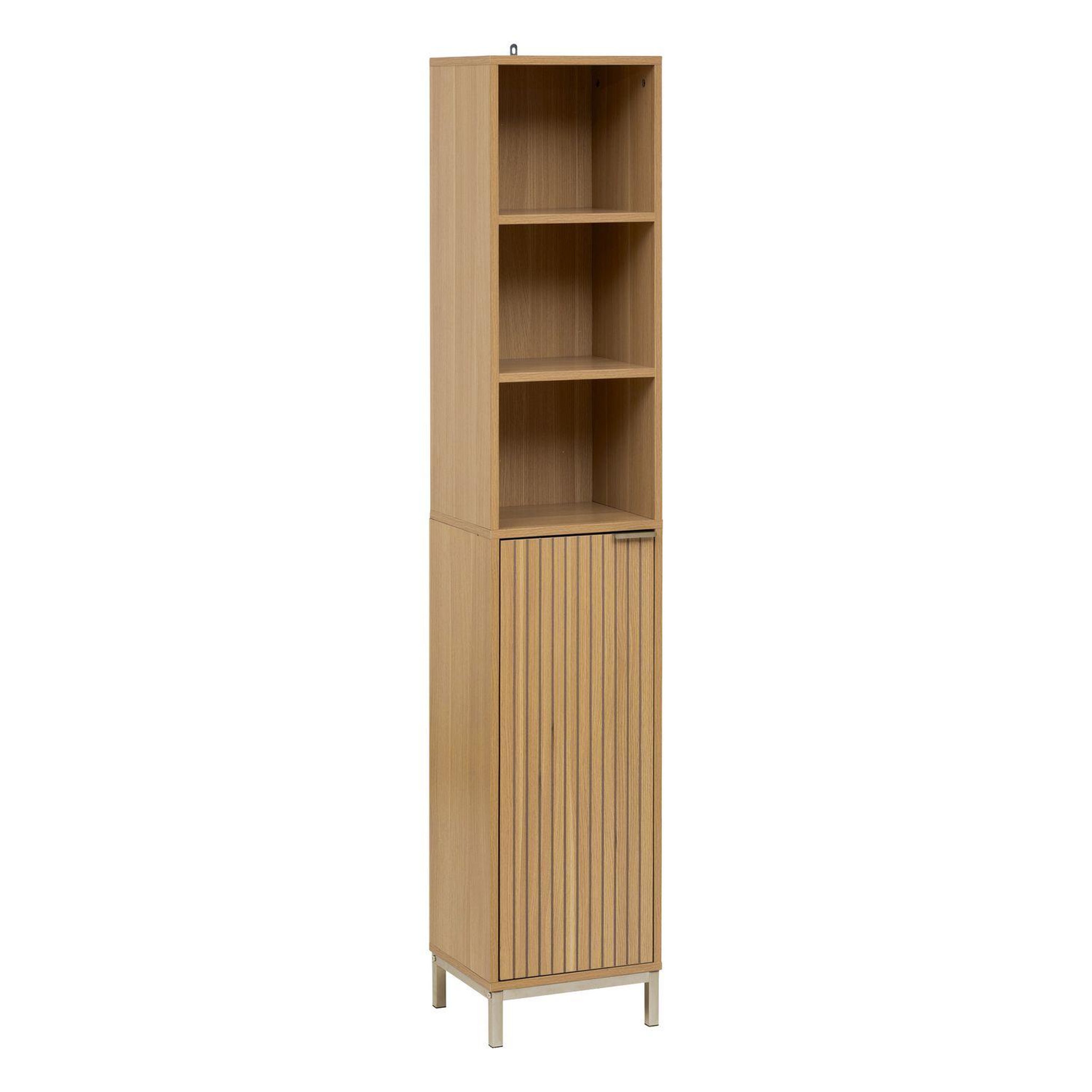 FIVE Colonne 1 porte et 3 niches en bois tasso - beige