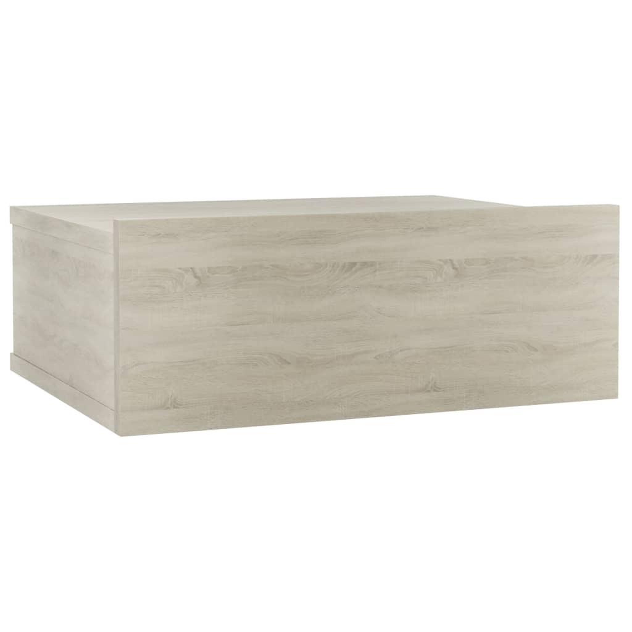 Voir la diapositive 2 : VIDAXL Table de chevet flottante Chene sonoma Bois d'ingenierie