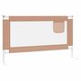 Voir la diapositive 4 : VIDAXL Barriere de securite de lit d'enfant Taupe 140x25 cm Tissu