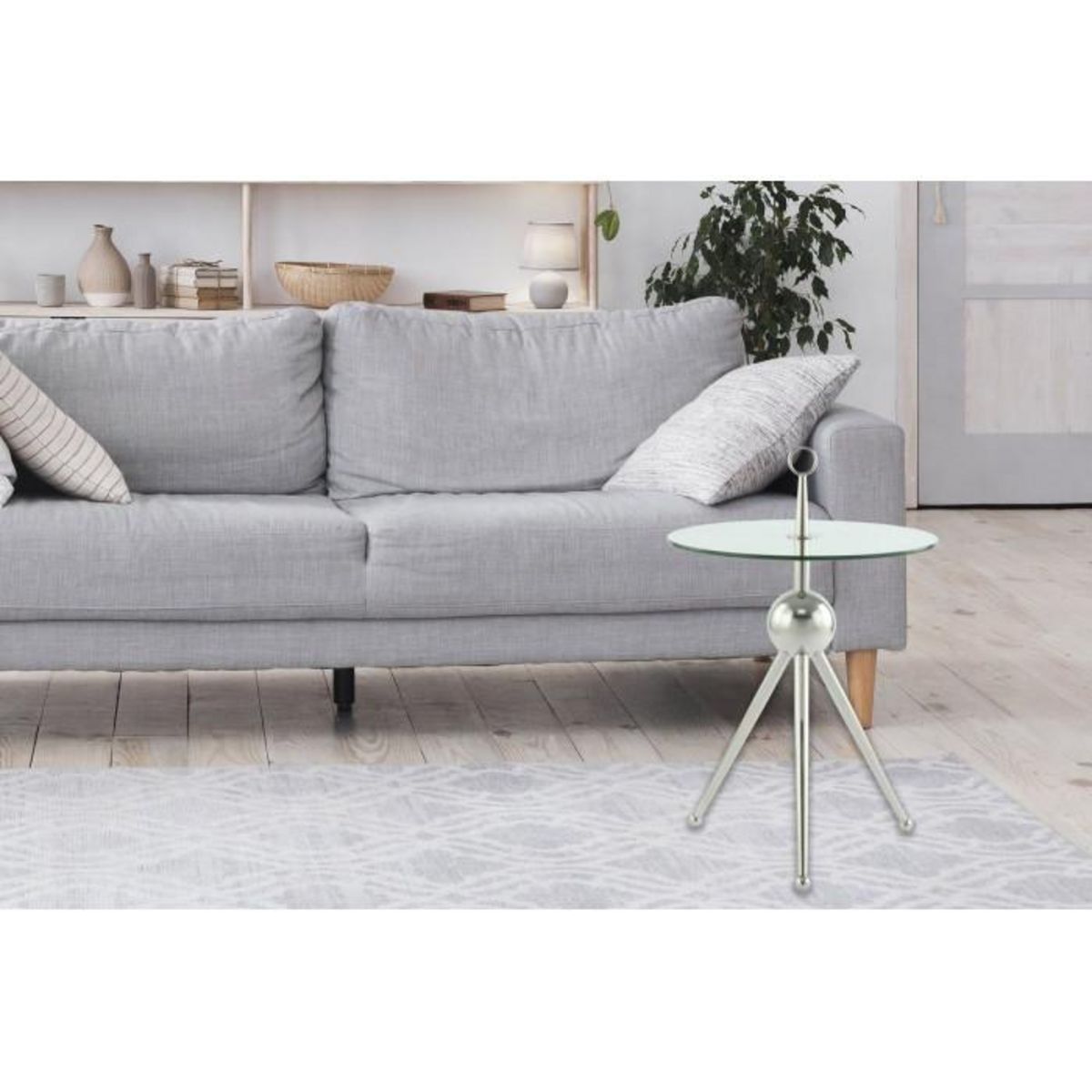 Paris Prix Table d'Appoint Design  Rodriga  53cm Argent