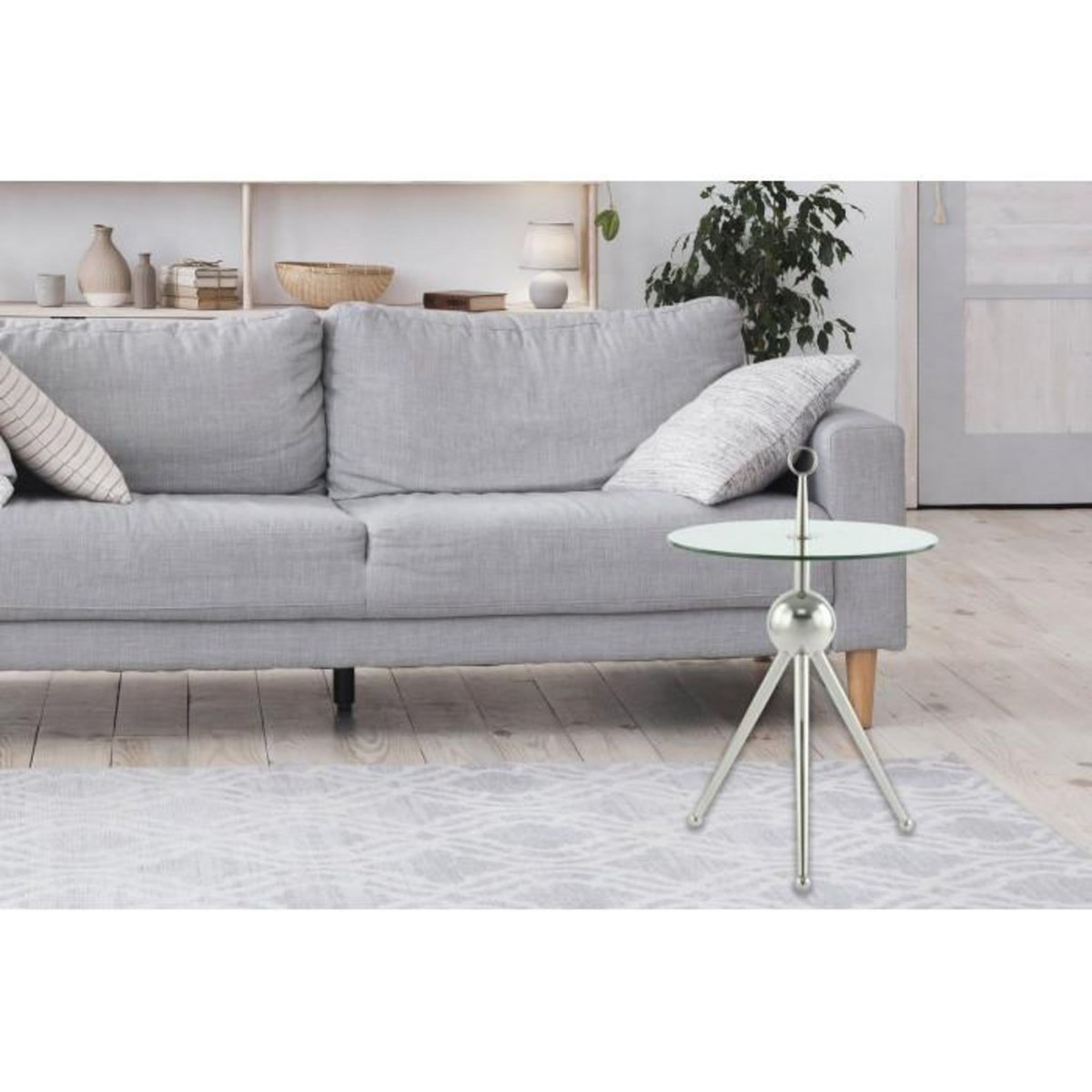 Paris Prix Table d'Appoint Design  Rodriga  53cm Argent