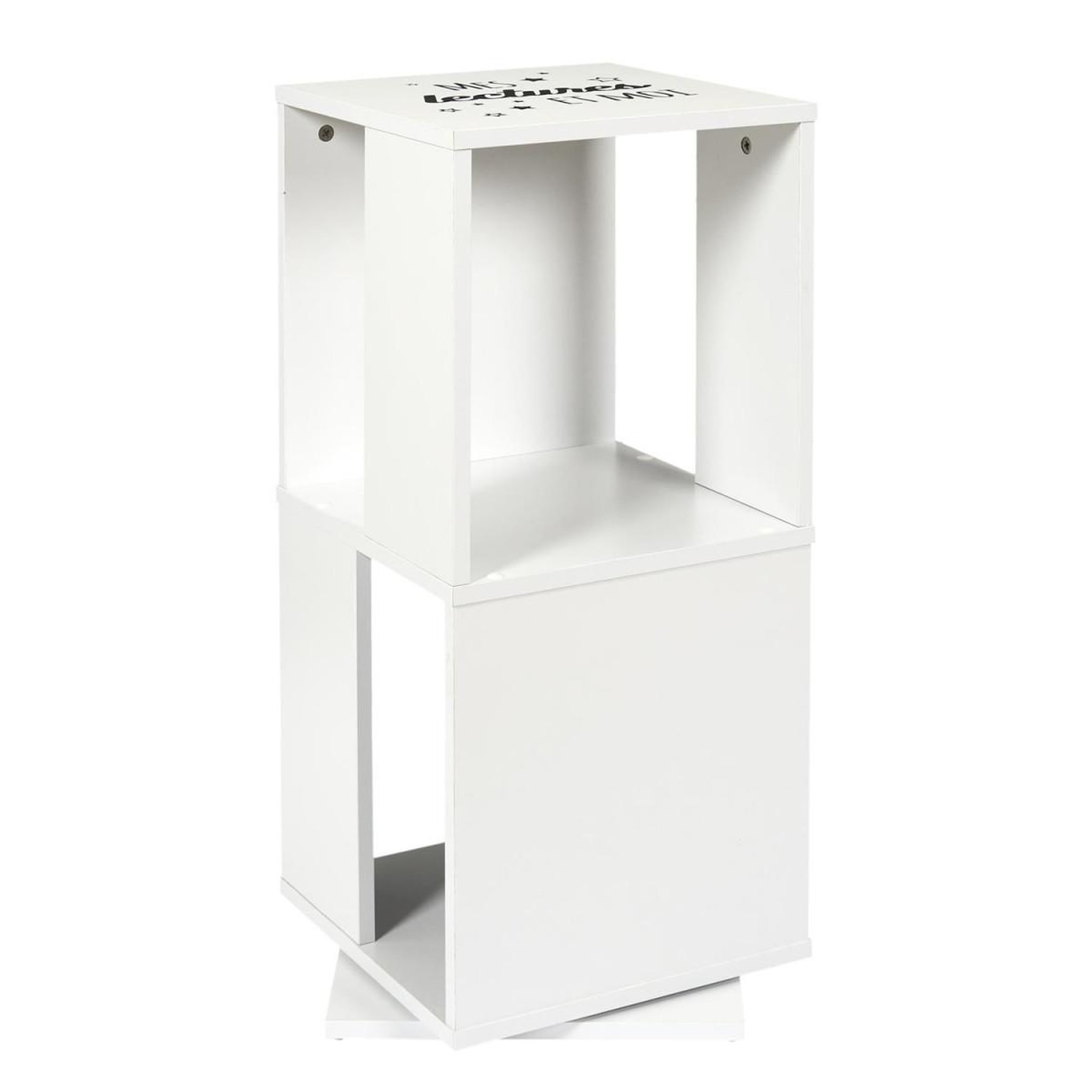 Voir la diapositive 2 : HOME DECO KIDS Bibliothèque Tournante  Enfant  74cm Blanc