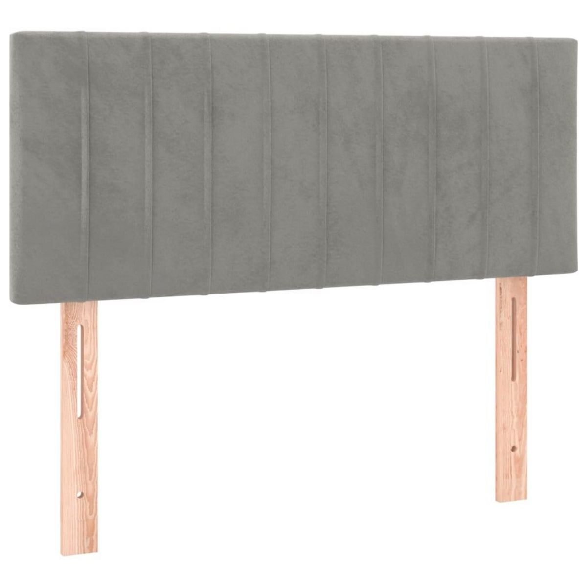 VIDAXL Tete de lit Gris clair 100x5x78/88 cm Velours