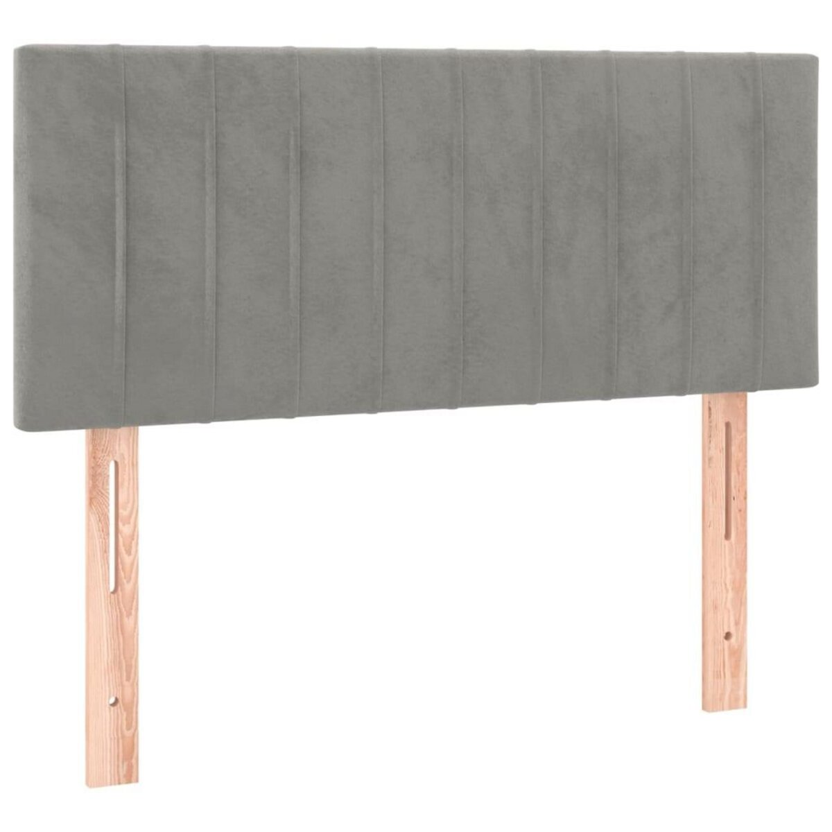 VIDAXL Tete de lit Gris clair 100x5x78/88 cm Velours