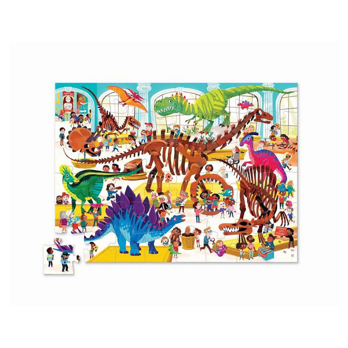 CROCODILE CREEK Puzzle 48 pieces - Une journee au musee dino