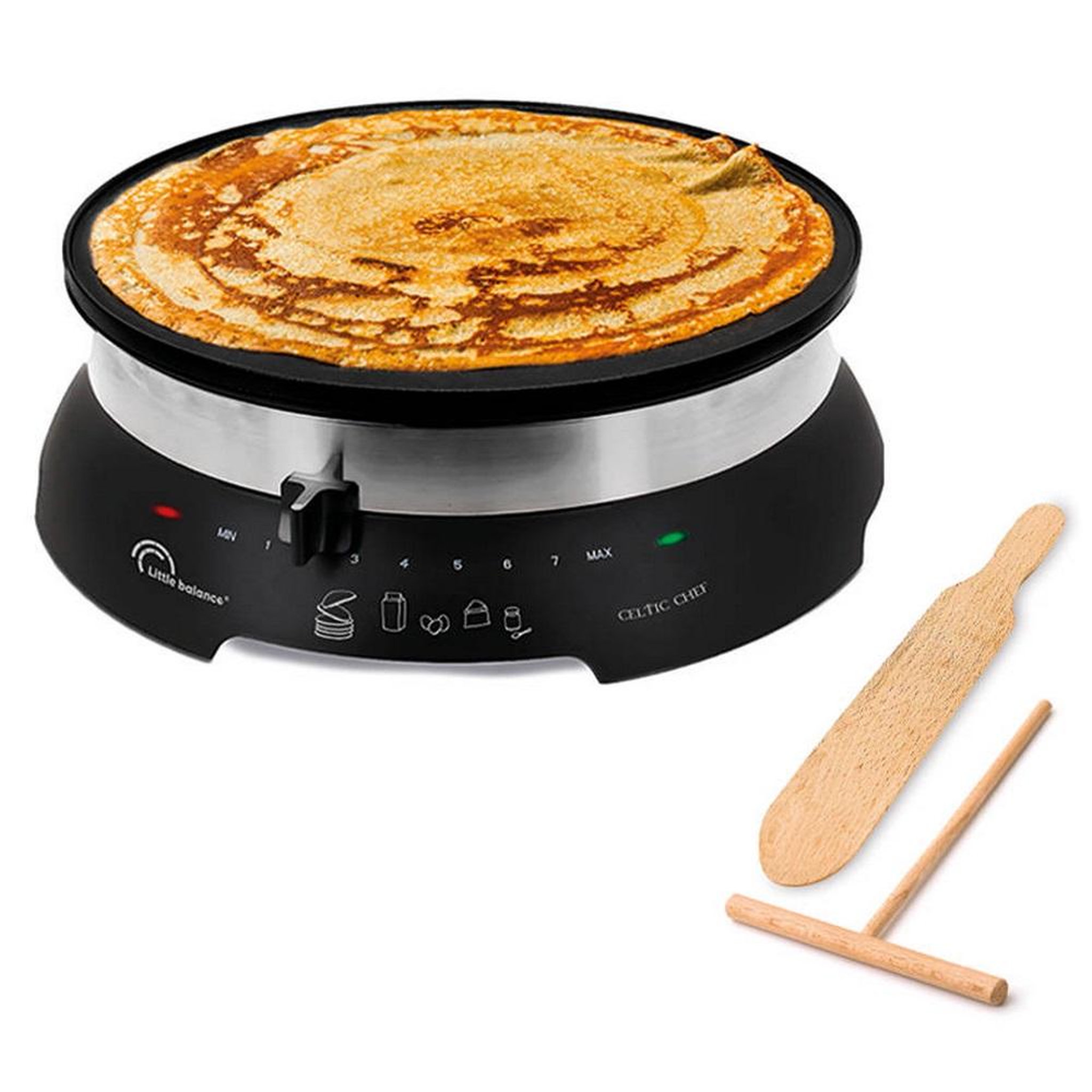 Voir la diapositive 3 : LITTLE BALANCE Crêpière 33cm 1300w celtic noir / inox - 8538-1