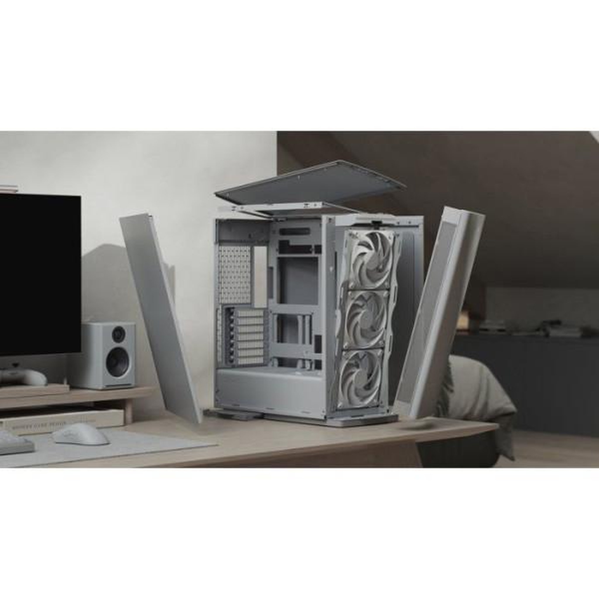 Voir la diapositive 6 : Fractal Design Boîtier PC Moyen Tour - FRACTAL DESIGN - Define One Light TG Clear Tint - Verre trempé - Flux d'air optimisé - Blanc