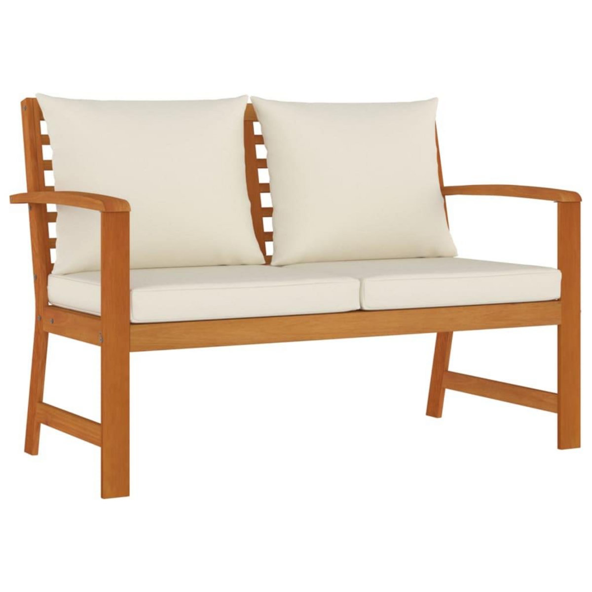 VIDAXL Ensemble a manger de jardin coussins 9 pcs Bois acacia