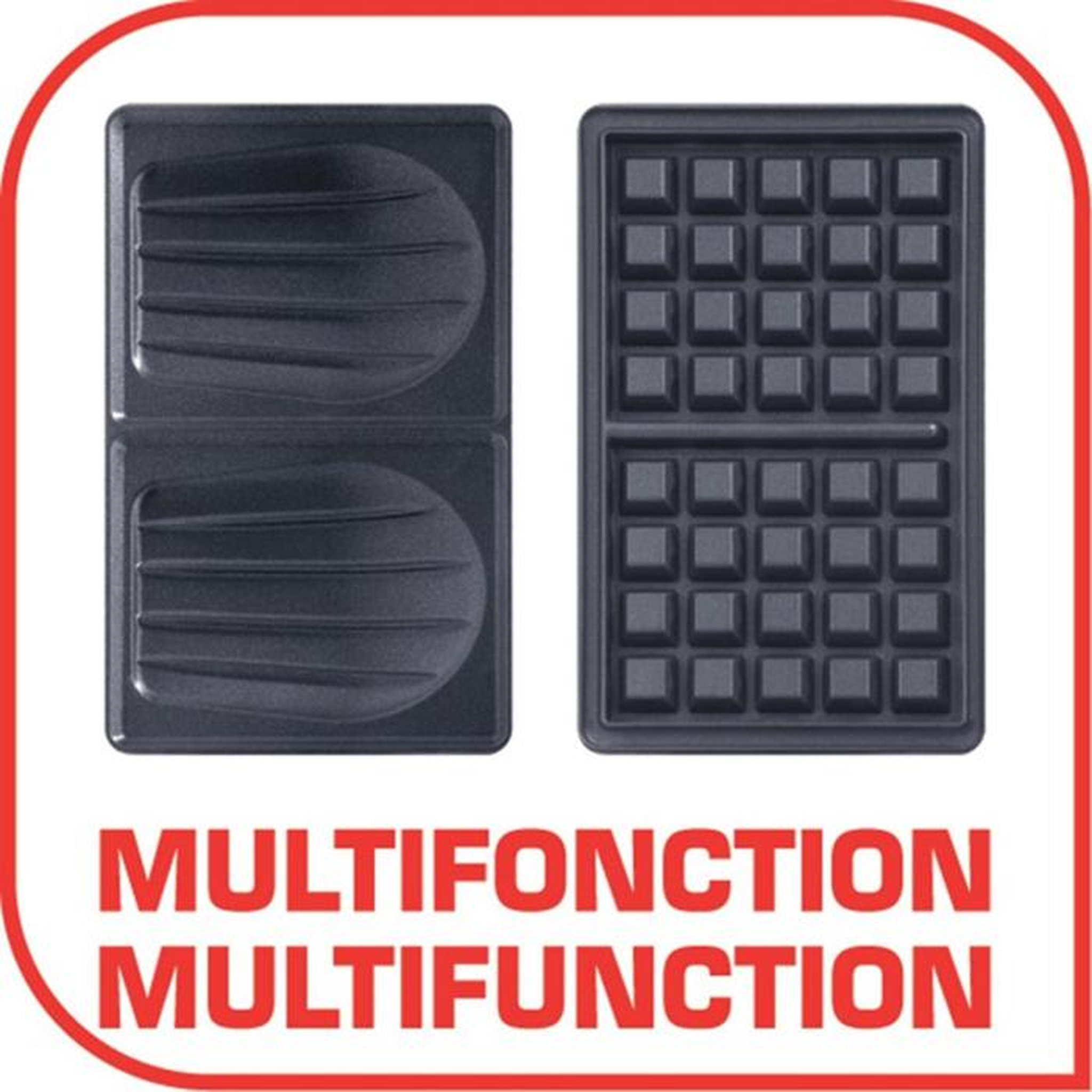 Voir la diapositive 4 : TEFAL Croque-gaufre 2 plaques 700w - SW341112