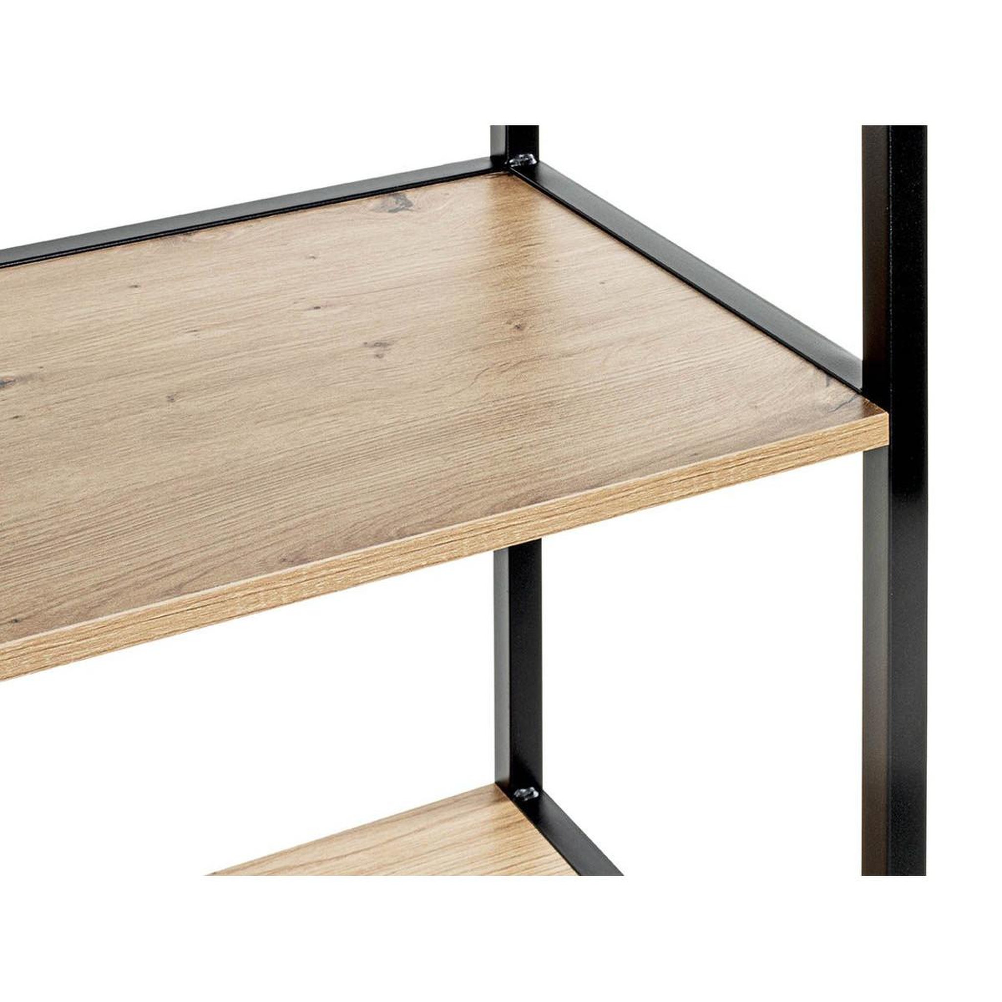 Voir la diapositive 4 : Paris Prix Étagère bibliothèque 5 niveaux  miranda  167cm chêne & noir