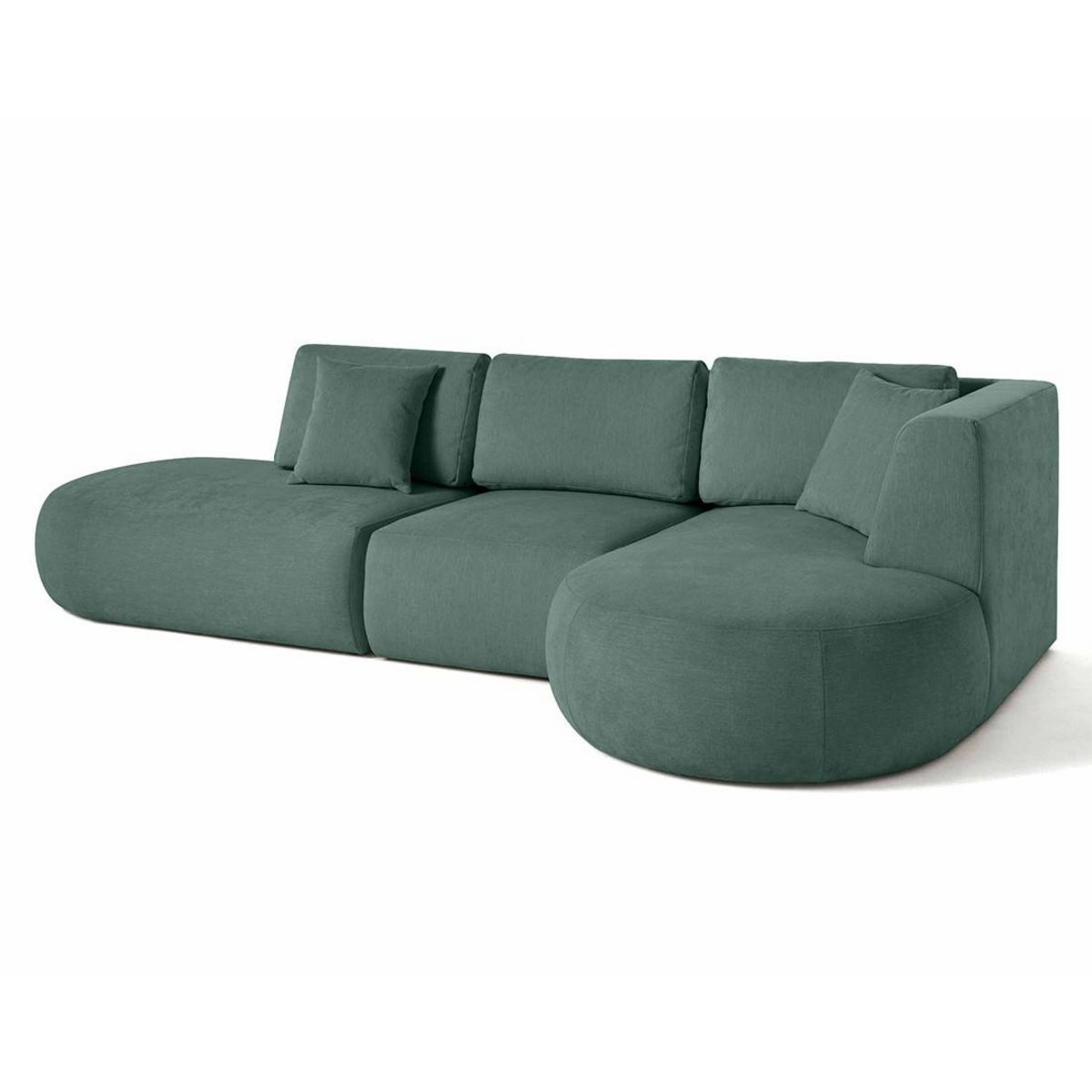 LISA DESIGN Santorini - canapé modulable d'angle droit - 5 places - en tissu texturé