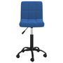 Voir la diapositive 3 : VIDAXL Chaise pivotante de bureau Bleu Velours