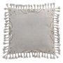 Voir la diapositive 1 : Paris Prix Coussin Déco à Pompons  Marocain  45x45cm Gris