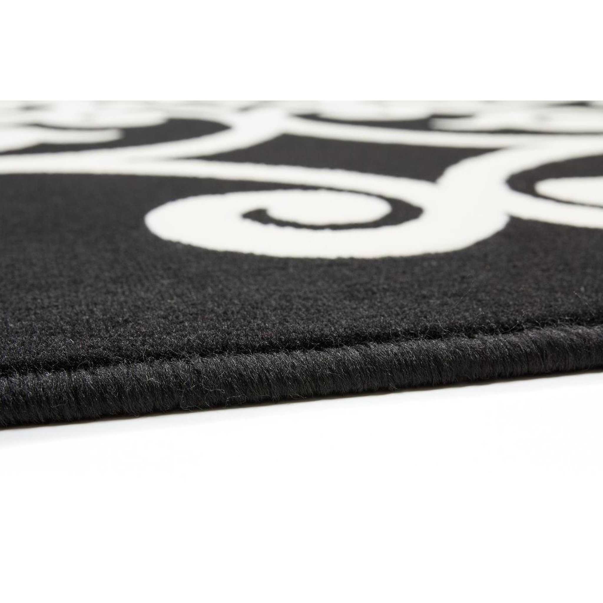 Voir la diapositive 2 : Paris Prix Tapis Tissé Effet 3D à Poils Courts  Manolya  Noir
