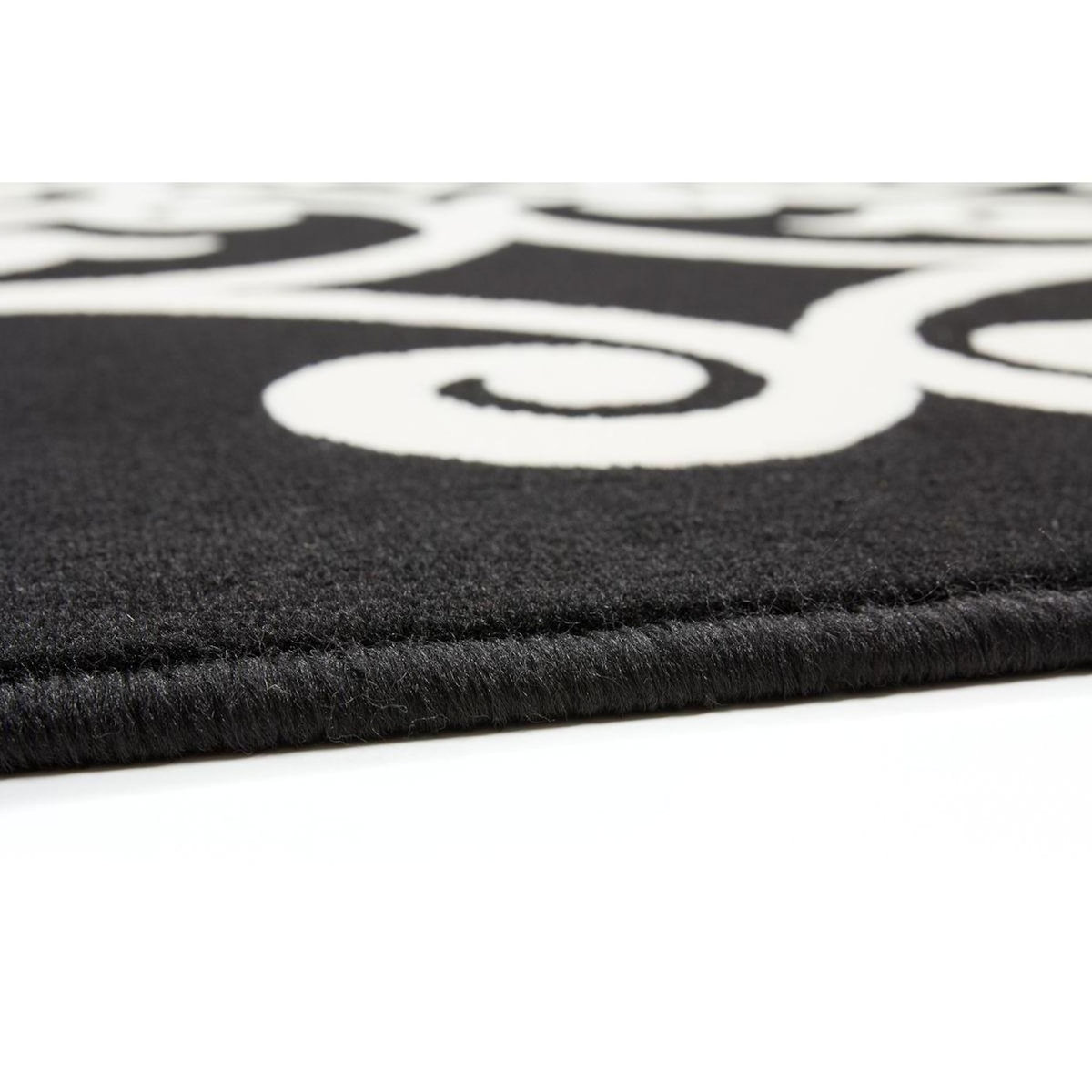 Paris Prix Tapis Tissé Effet 3D à Poils Courts  Manolya  Noir