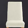 Voir la diapositive 2 : L3C Housse de chaise extensible en bouclette coloris naturel