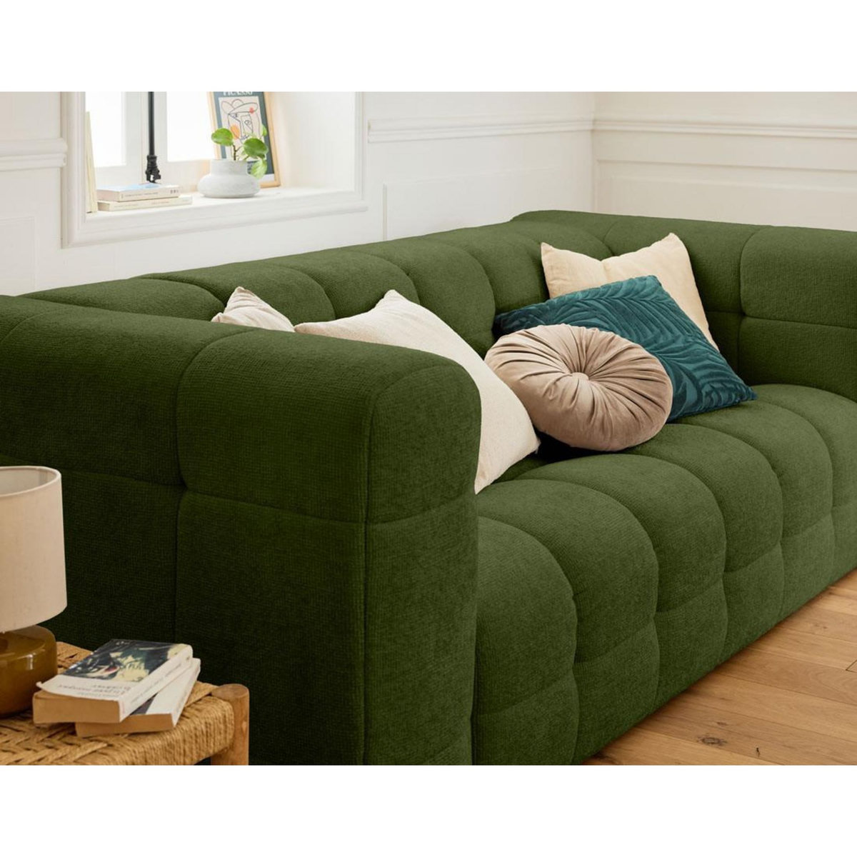 LISA DESIGN Suzano - canapé 3 places - en tissu texturé