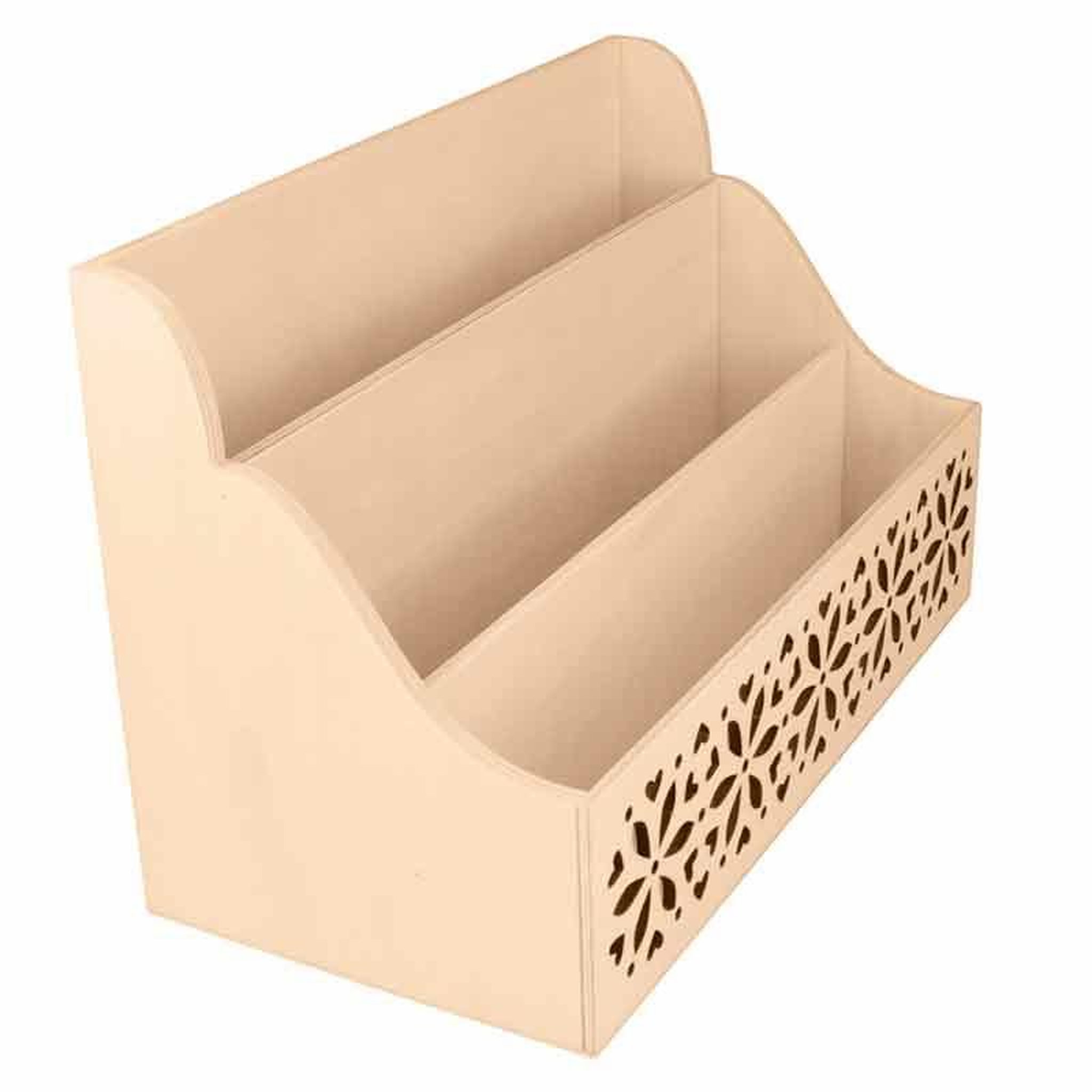 Voir la diapositive 2 : Artemio Range-courrier fleurs en bois - 28 x 13,7 x 18 cm