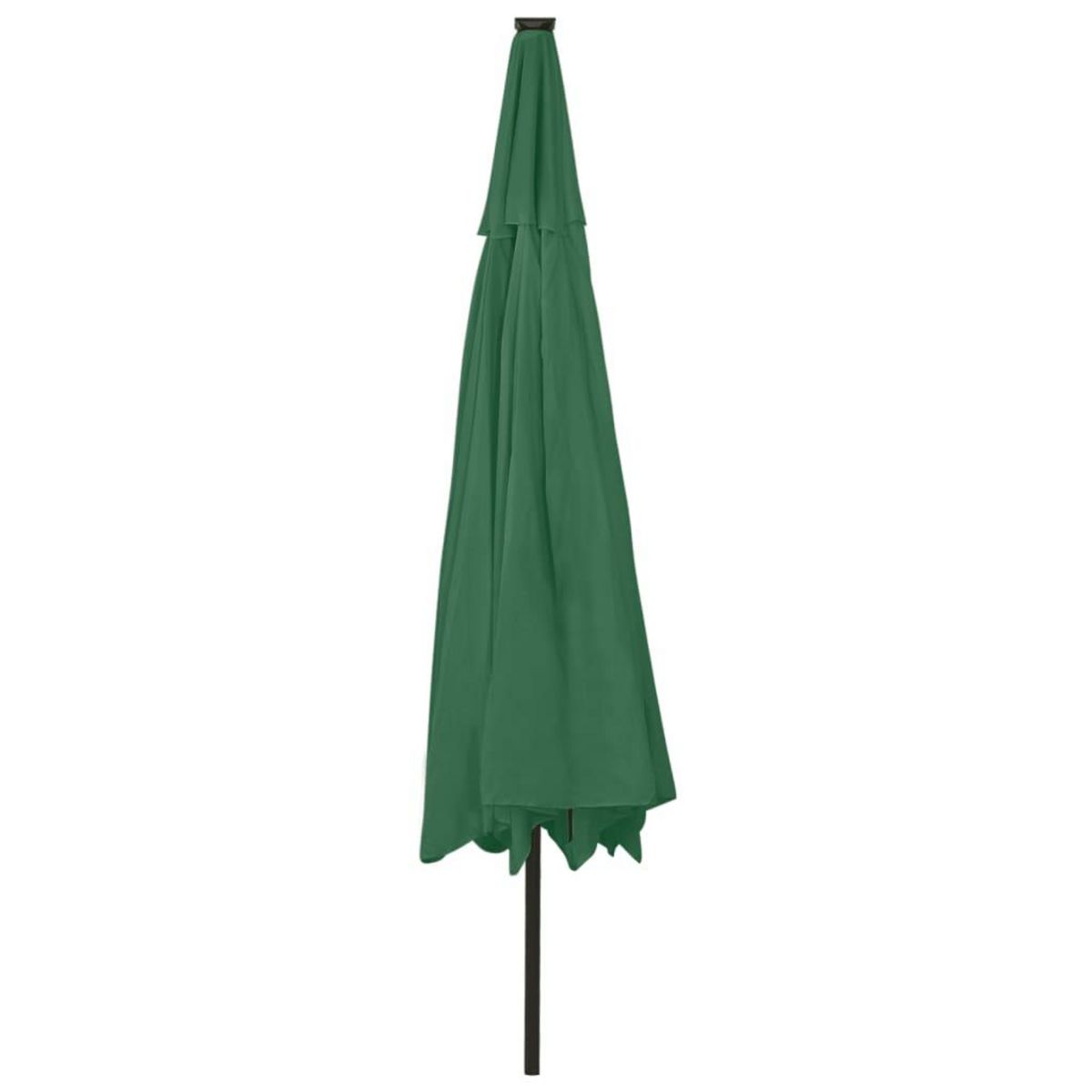VIDAXL Parasol de jardin avec lumieres LED et mat en metal 400 cm vert