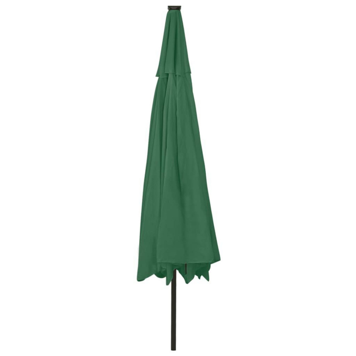 VIDAXL Parasol de jardin avec lumieres LED et mat en metal 400 cm vert