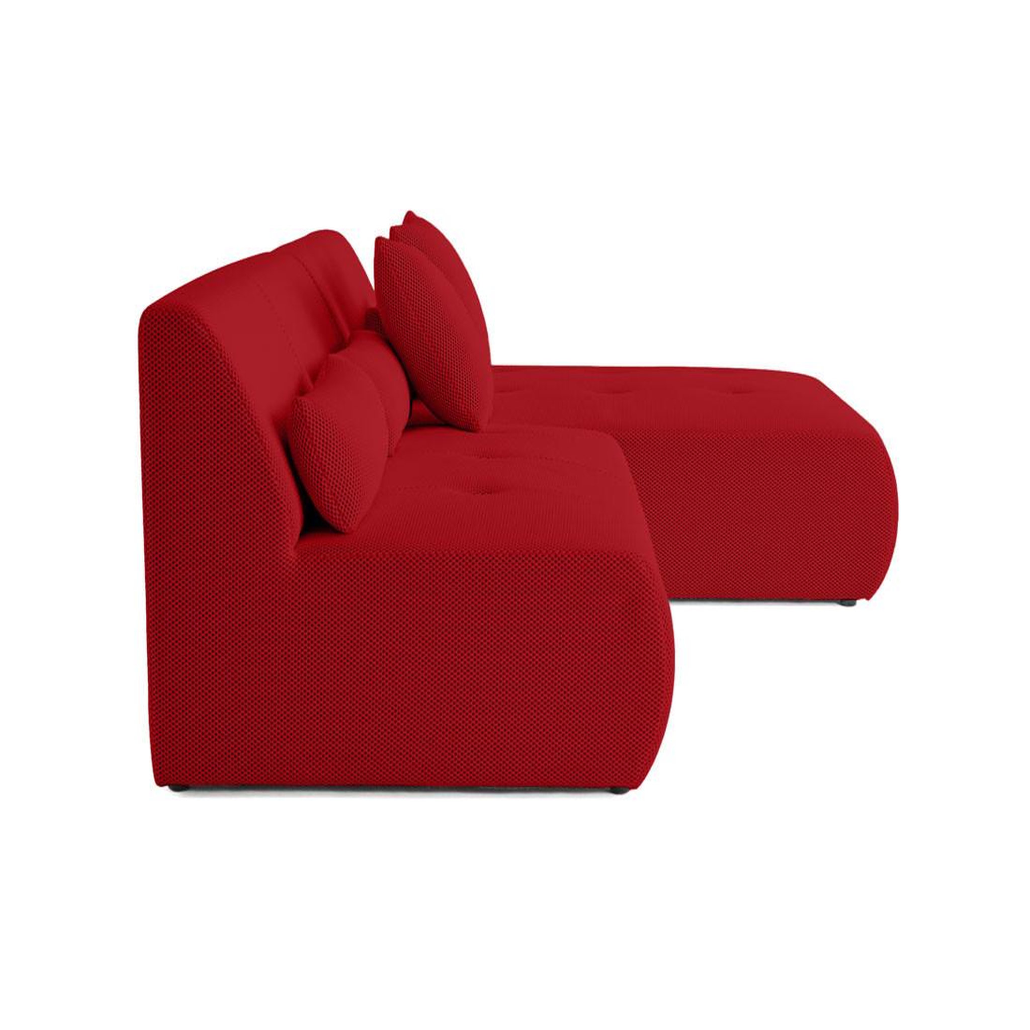 Voir la diapositive 4 : LISA DESIGN Onyx - canapé modulable d'angle réversible 4 places - en tissu mailles 3d