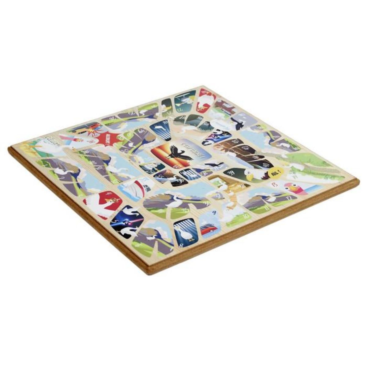 Paris Prix Jeu de l'Oie en Bois  Vintage  29cm Multicolore